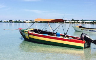 a boat on the waters of Negril beach